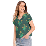 Batwing Sleeve V-Neck Top