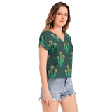 Batwing Sleeve V-Neck Top