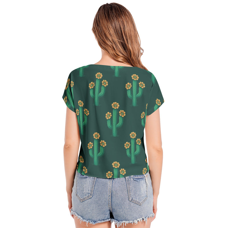 Batwing Sleeve V-Neck Top