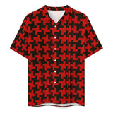 Short sleeved shirt Men's Lapel Collar Folds Design Shirt
