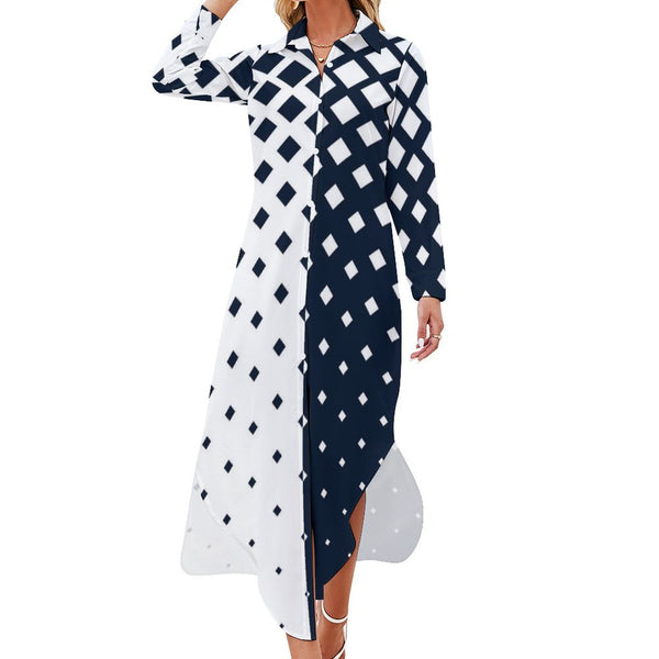 Button-Up Long Sleeve Shirt Dress Long sleeved shirt dress