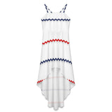 Americana High-Low Spaghetti Strap Dress