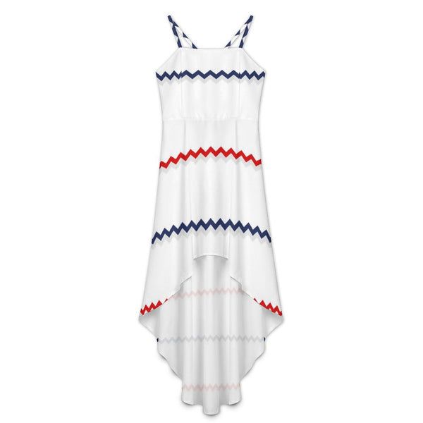 Americana High-Low Spaghetti Strap Dress