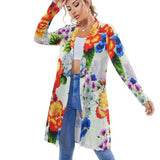 Floral Garden Mid-Length Cardigan