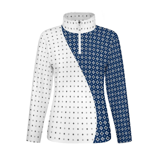 Asymmetric Waves Women&#039;s Long Sleeve Yoga Shirt Long sleeve Yoga shirt