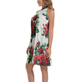 Tie Back Halter Neck Flared Dress