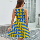 V-Neck Sleeveless Dress (NZ022)  Frocks