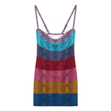 Multicolored Snakeskin Bodycon Cami Dress