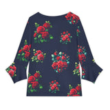 Women&#039;s V-Neck Petal Sleeve Blouse Petal sleeve top