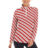 Candy Cane Women&#039;s Long Sleeve Yoga Shirt
