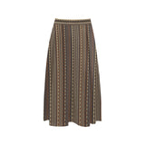 tribal print 2A Mnemosyne Women's Crepe Skirt (Model D16)