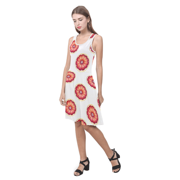 grapefruit wheel print Atalanta Sundress (Model D04)