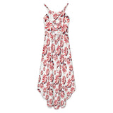 Women&#039;s High-Low Spaghetti Strap Dress Tailcoat skirt