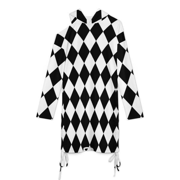 Long sleeved off shoulder skirt Off-Shoulder Hooded Dress
