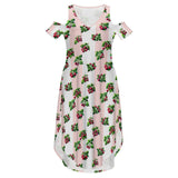 Cold Shoulder Long Split Dress with Pocket Dress