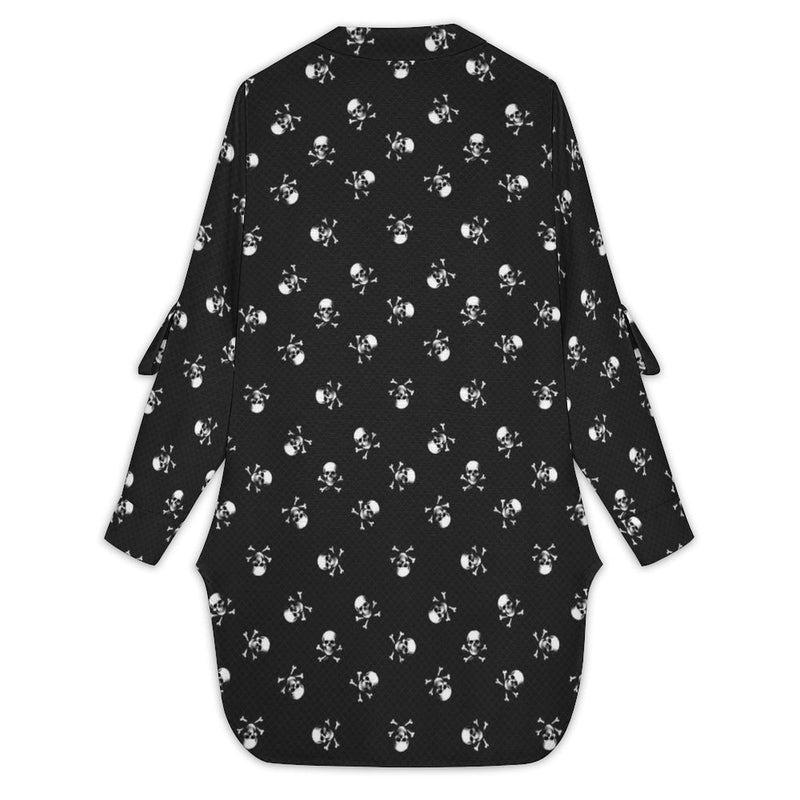 Polka Dot Button Up Shirt Dress