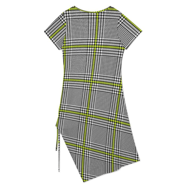 Split Dress Drawstring Slit Hem Dress