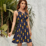 V-Neck Sleeveless Dress (NZ022)  Frocks