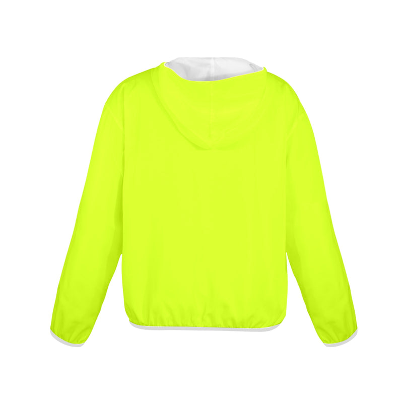NEON GREEN hat Women's Lightweight Sun Protection Hoodie (Model H62)