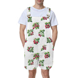 raspberry print sneakers Unisex Shorts Suspender Jumpsuit (Model L78)