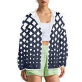 white solid print addsart Women's Lightweight Sun Protection Hoodie (Model H62)