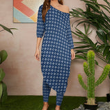 Peacefully Posh Women&#039;s Off Shoulder Two-piece Set Diagonal shoulder two piece set