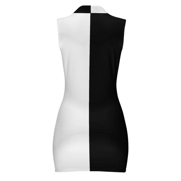 Polo Sleeveless Zip Up  Dress Sleeveless Polo shirt