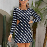Slim dress with hollow waist Hollow Slim-Fit Dress