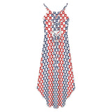 Americana High-Low Spaghetti Strap Dress