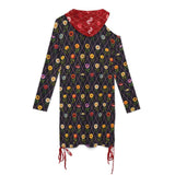 Long sleeved off shoulder skirt Off-Shoulder Hooded Dress
