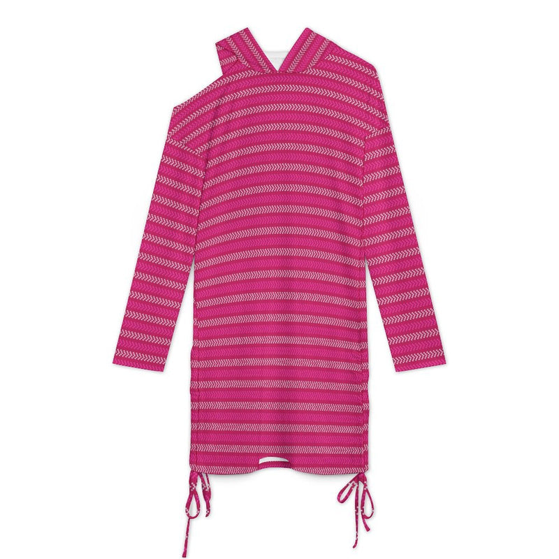 Long sleeved off shoulder skirt Off-Shoulder Hooded Dress