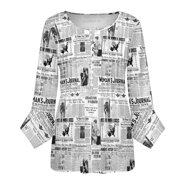 Women&#039;s Ruffled Petal Sleeve Top Women's ruffled petal sleeve top