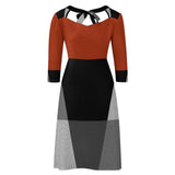 Color Block Women&#039;s Sweetheart Dress Flare dress