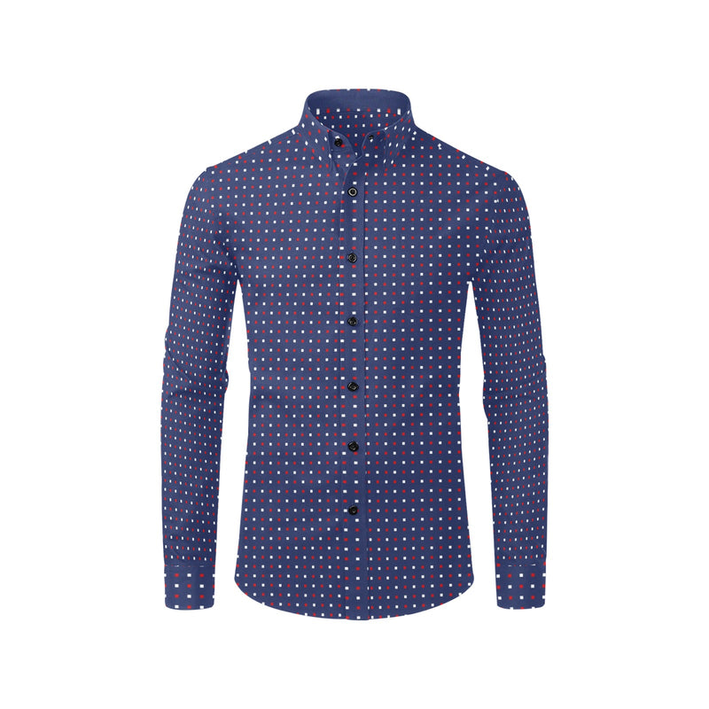 Americana Polka Square Men's All Over Print Casual Dress Shirt (Model T61)