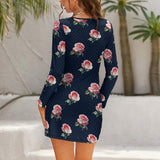 Hollow Slim-Fit Dress Slim dress with hollow waist