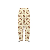 kisses beige and bronze print 2A Women's Quick Dry Cargo Sweatpants (Model L65)