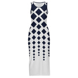 Sleeveless Bodycon Side Slit Long Dress Split cheongsam