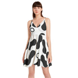 Spaghetti Strap Sleeveless Falred Hem Short Dress