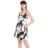 Spaghetti Strap Sleeveless Falred Hem Short Dress