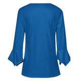 Women&#039;s Ruffled Petal Sleeve Top Women's ruffled petal sleeve top