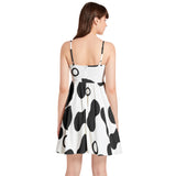 Spaghetti Strap Sleeveless Falred Hem Short Dress