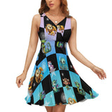 V-Neck Sleeveless Dress (NZ022)  Frocks