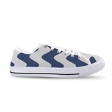 waves blue white print 2A Seattle Low Top Women's Shoes (Model 1013-6)