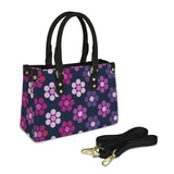 lg lav purple print PU Leather Handbag-Small (Model 1747)