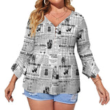 Women&#039;s Ruffled Petal Sleeve Top Women's ruffled petal sleeve top