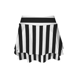 square diamond print 2 High Waist Layered Ruffle Pockets Sports Skirt