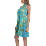 Tie Back Halter Neck Flared Dress