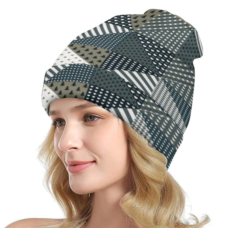 All Over Print Knit Beanie Full printed knitted hat