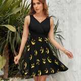 V-Neck Sleeveless Dress (NZ022)  Frocks