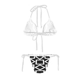 square diamond print 2 Women's Halter String Bikini Set